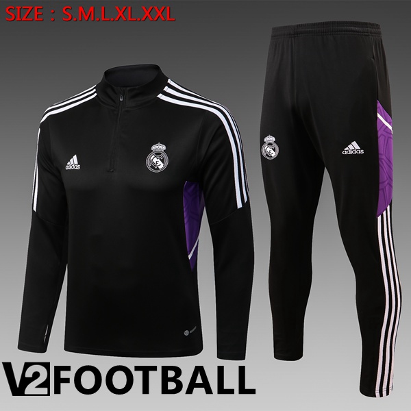 Real Madrid Kids Training Jacket Suit Black 2022/2023