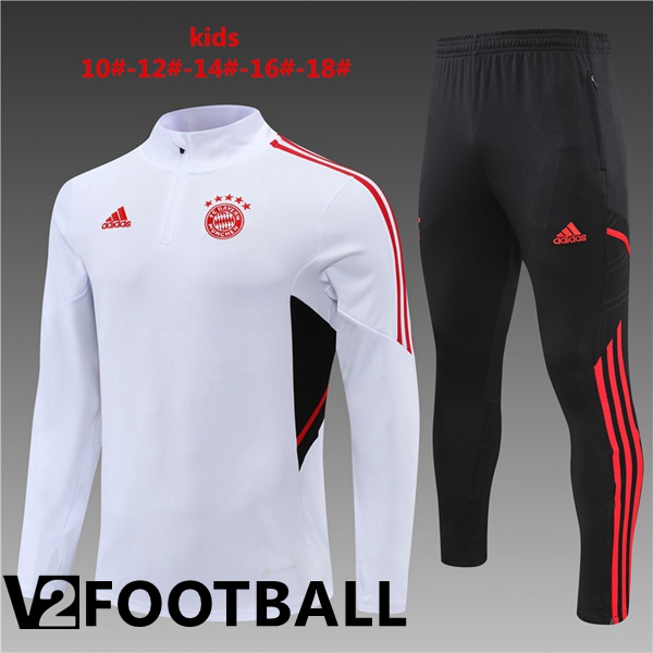 Bayern Munich Kids Training Jacket Suit White 2022/2023