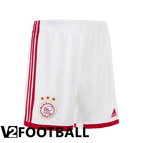 AFC Ajax Soccer Shorts Home White Red 2022/2023