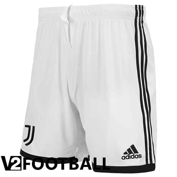 Juventus Soccer Shorts Home White Black 2022/2023