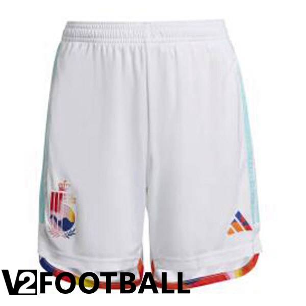 Belgium Soccer Shorts Away White 2022/2023