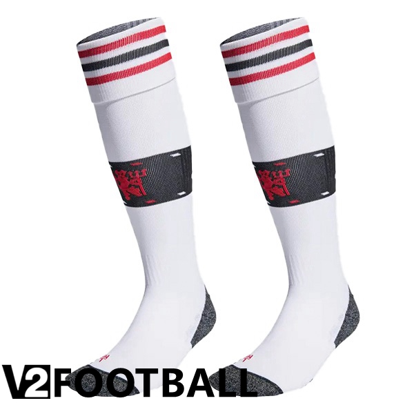 Manchester United Soccer Socks Away White 2022/2023