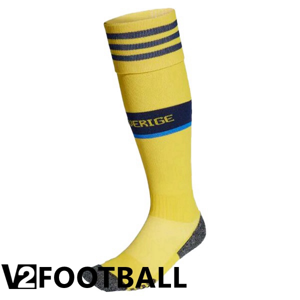 Sweden Soccer Socks Home Yellow 2022/2023