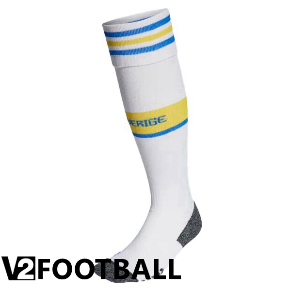 Sweden Soccer Socks Away White 2022/2023