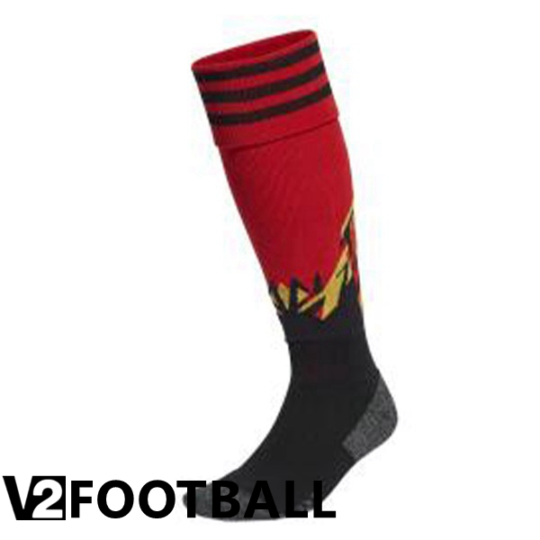 Belgium Soccer Socks Home Red 2022/2023