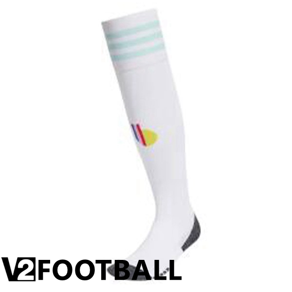 Belgium Soccer Socks Away White 2022/2023