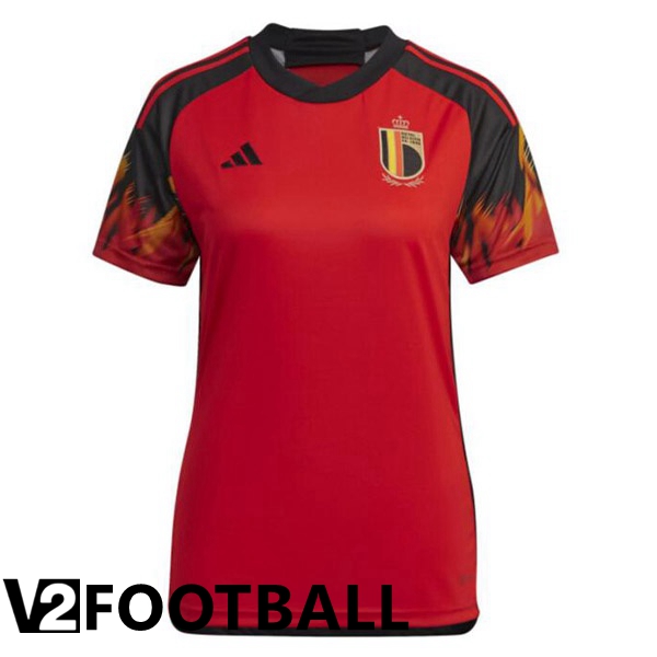 Belgium Womens Home Shirts Red World Cup 2022