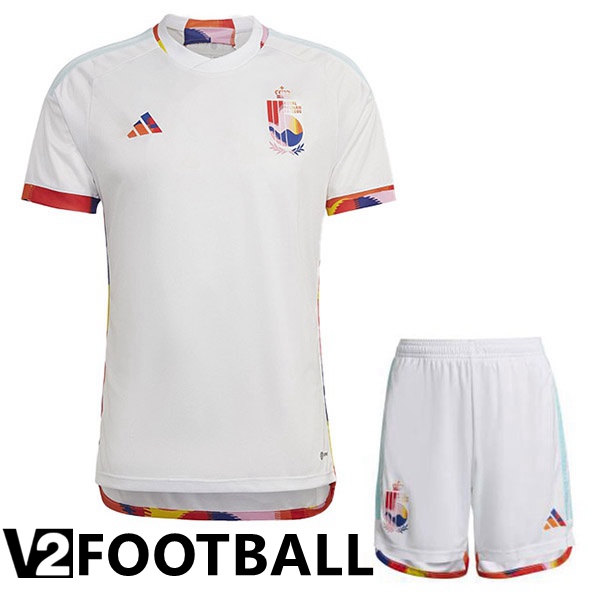 Belgium Kids Away Shirts White World Cup 2022