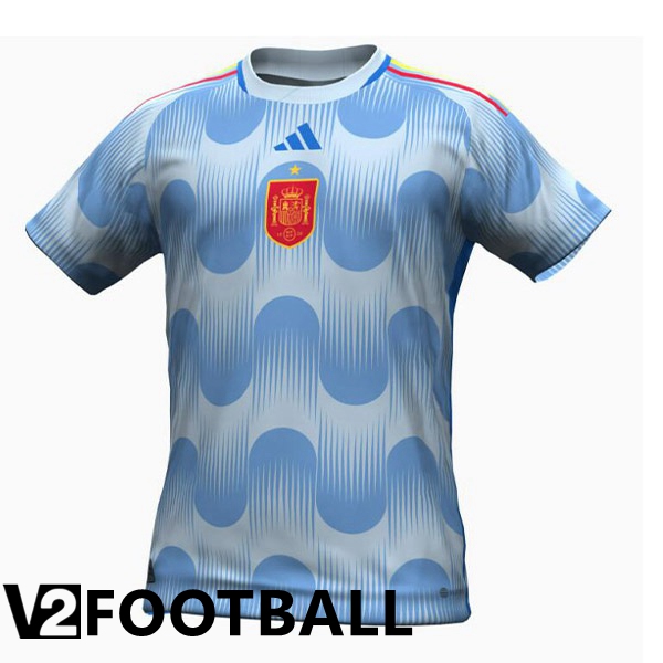 Spain Away Shirts Blue White Coupe du monde Version Leak 2022