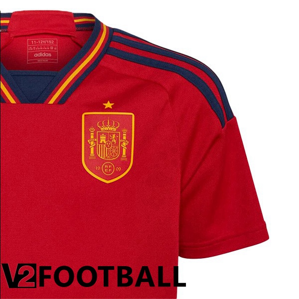 Spain Home Shirts Red World Cup 2022