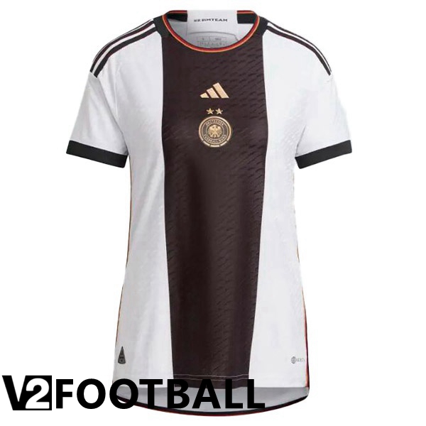 Germany Womens Home Shirts Black White World Cup 2022