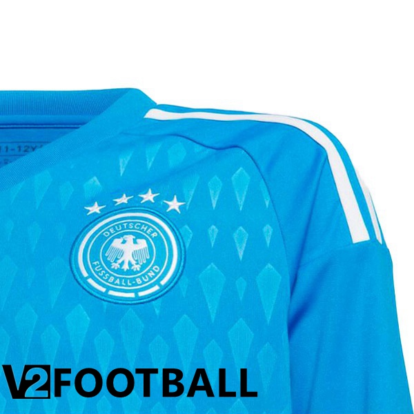 Germany Shirts Goalkeeper Long Sleeve Blue World Cup 2022