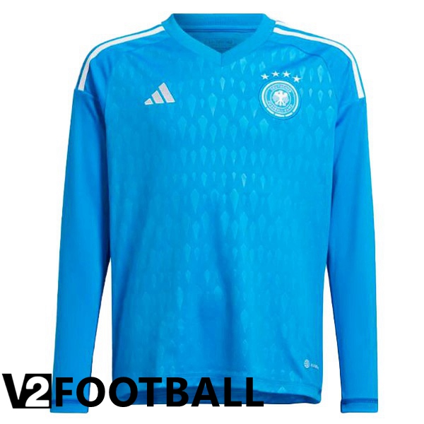 Germany Shirts Goalkeeper Long Sleeve Blue World Cup 2022