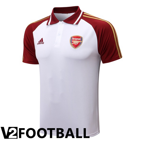 Arsenal Polo Shirts White Red 2022/2023