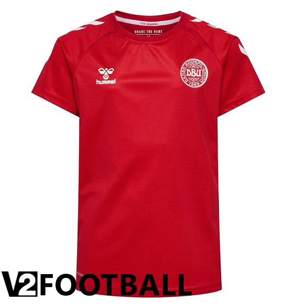 Denmark Womens Home Shirts Red Euro 2022