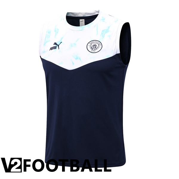 Manchester City Football Vest Blue White 2022/2023