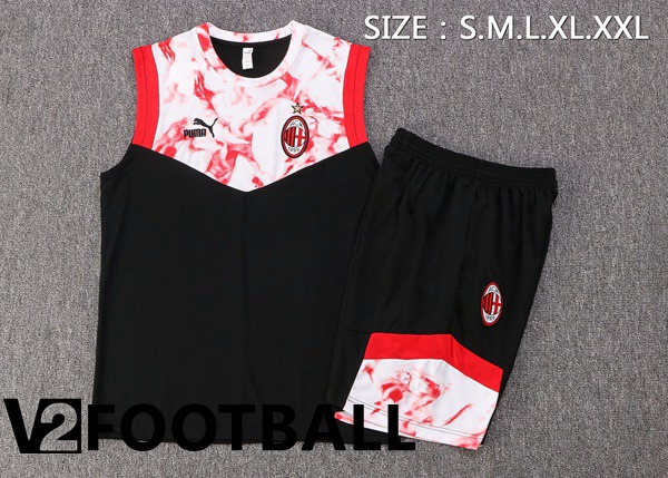 AC Milan Football Vest + Shorts Black White 2022/2023