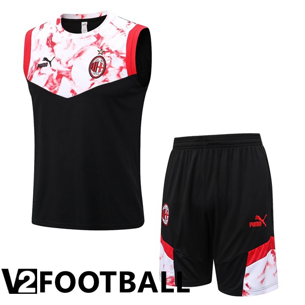 AC Milan Football Vest + Shorts Black White 2022/2023