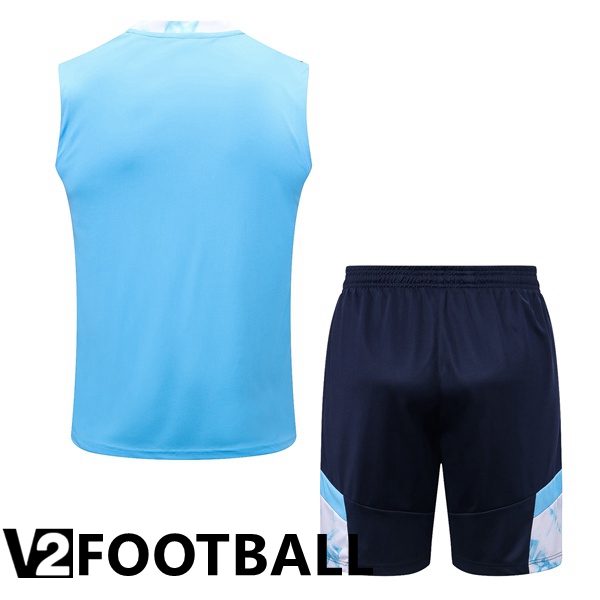 Olympique MarseilleFootball Vest + Shorts Blue White 2022/2023