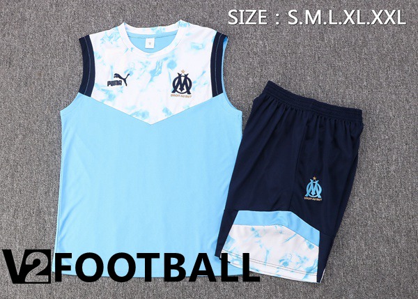 Olympique MarseilleFootball Vest + Shorts Blue White 2022/2023