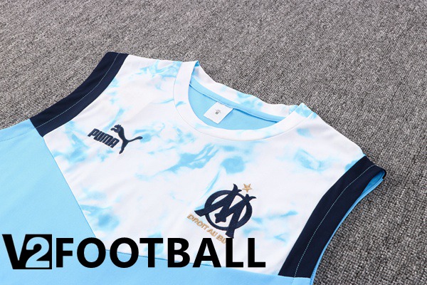 Olympique MarseilleFootball Vest + Shorts Blue White 2022/2023