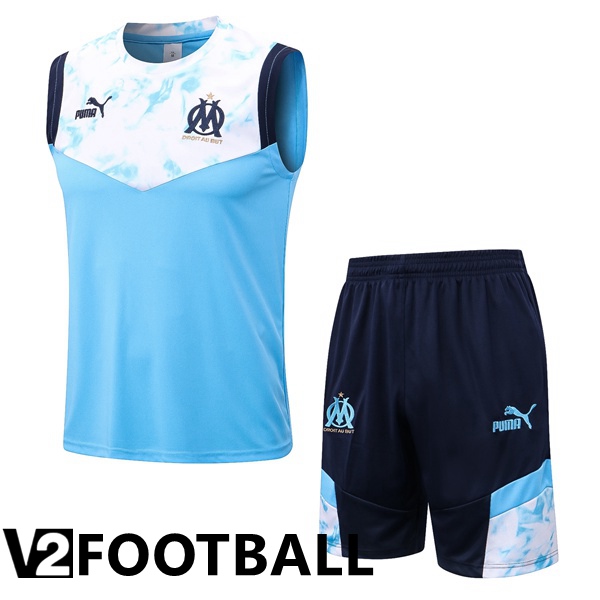 Olympique MarseilleFootball Vest + Shorts Blue White 2022/2023