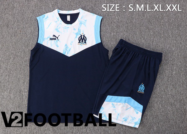 Olympique MarseilleFootball Vest + Shorts Black White 2022/2023