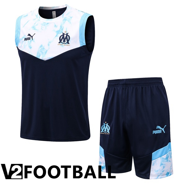 Olympique MarseilleFootball Vest + Shorts Black White 2022/2023