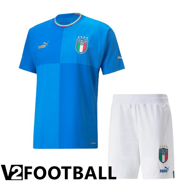 Italy Kids Home Shirts Blue 2023/2023