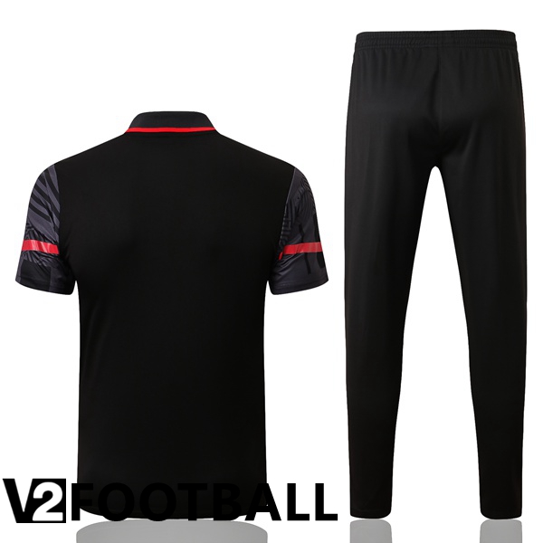 AC Milan Polo Shirts + Pants Black 2022/2023