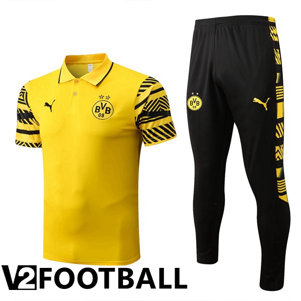 Borussia Dortmund Polo Shirts + Pants Yellow 2022/2023