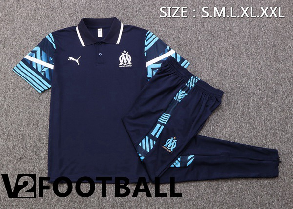 Olympique MarseillePolo Shirts + Pants Royal Blue 2022/2023