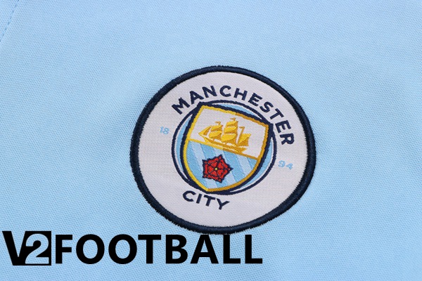 Manchester City Polo Shirts + Pants Blue 2022/2023