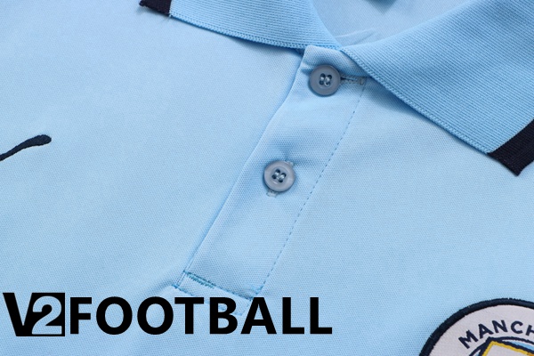 Manchester City Polo Shirts + Pants Blue 2022/2023