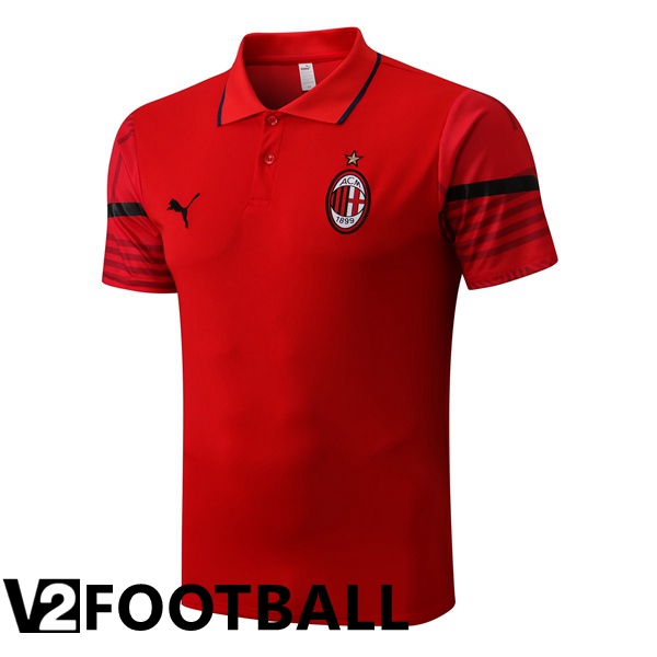 AC Milan Polo Shirts Red 2022/2023