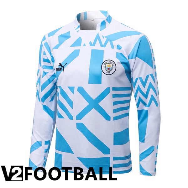 Manchester City Training Sweatshirt White Blue 2022/2023