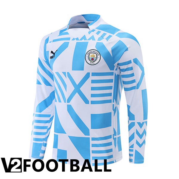 Manchester City Training Sweatshirt Blue White 2022/2023