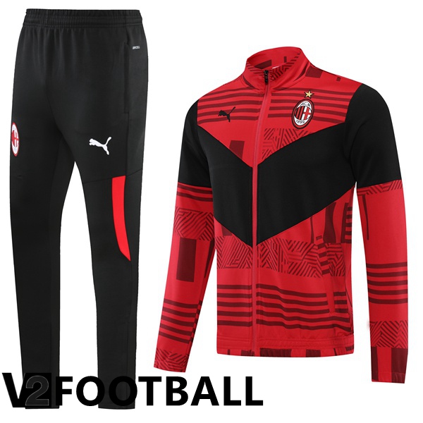 AC Milan Training Jacket Suit Red Black 2022/2023