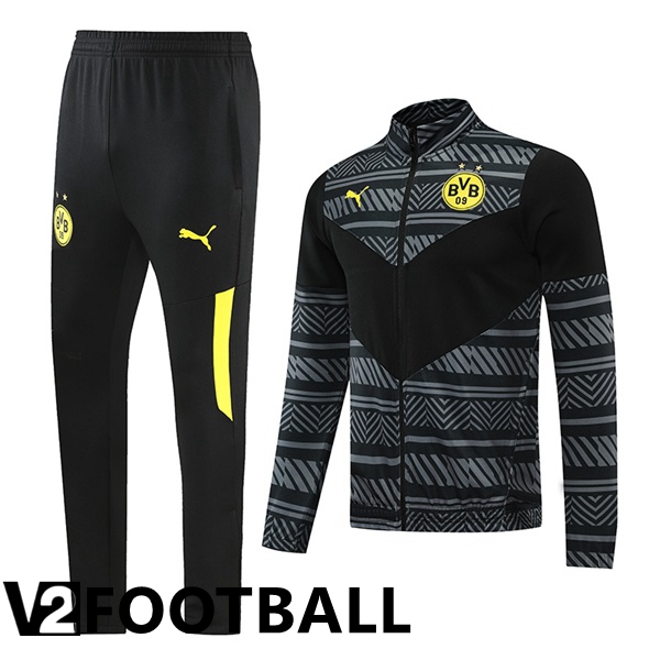 Borussia Dortmund Training Jacket Suit Black Grey 2022/2023