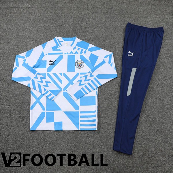 Manchester City Training Tracksuit Blue White 2022/2023