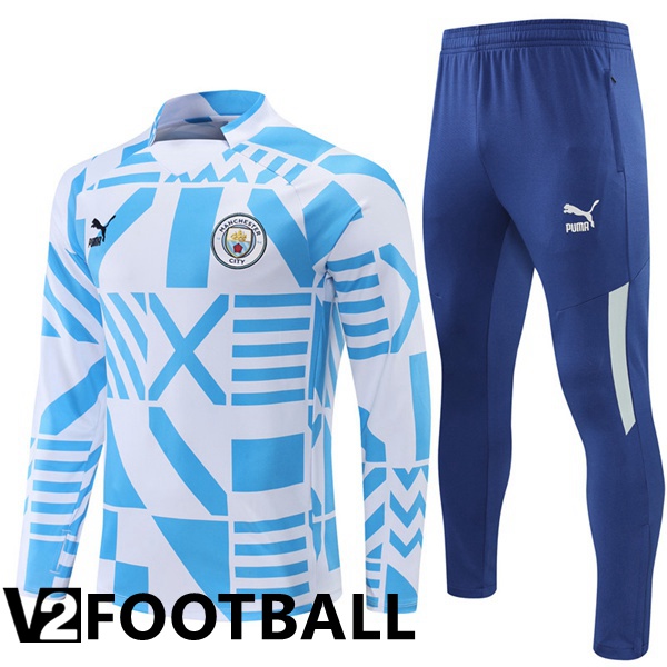Manchester City Training Tracksuit Blue White 2022/2023