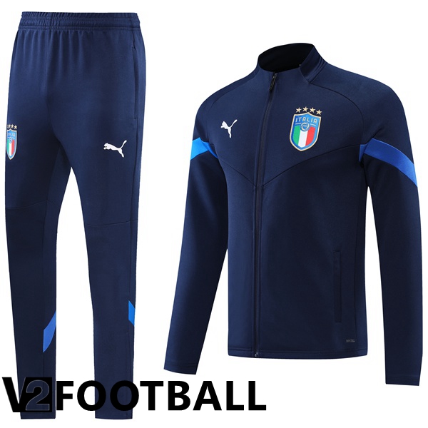 Italy Training Jacket Suit Royal Blue 2022/2023