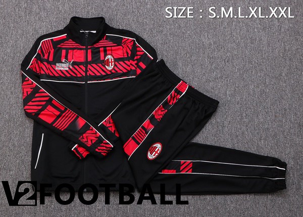 AC Milan Training Jacket Suit Black Red 2022/2023