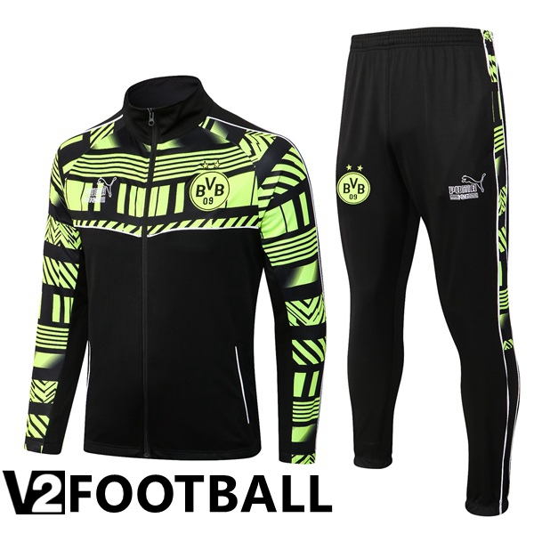 Borussia Dortmund Training Jacket Suit Black Green 2022/2023