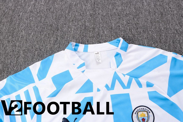 Manchester City Training Tracksuit White Blue 2022/2023