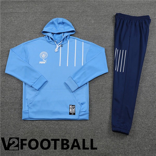 Manchester City Training Tracksuit Hoodie Blue 2022/2023