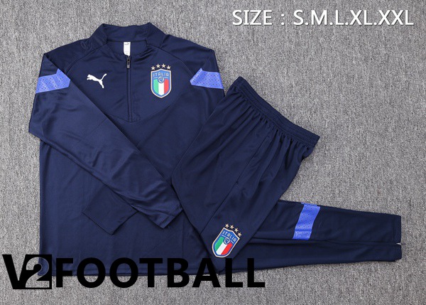 Italy Training Jacket Suit Royal Blue 2022/2023