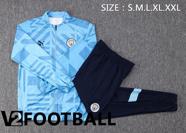 Manchester City Training Jacket Suit Blue 2022/2023