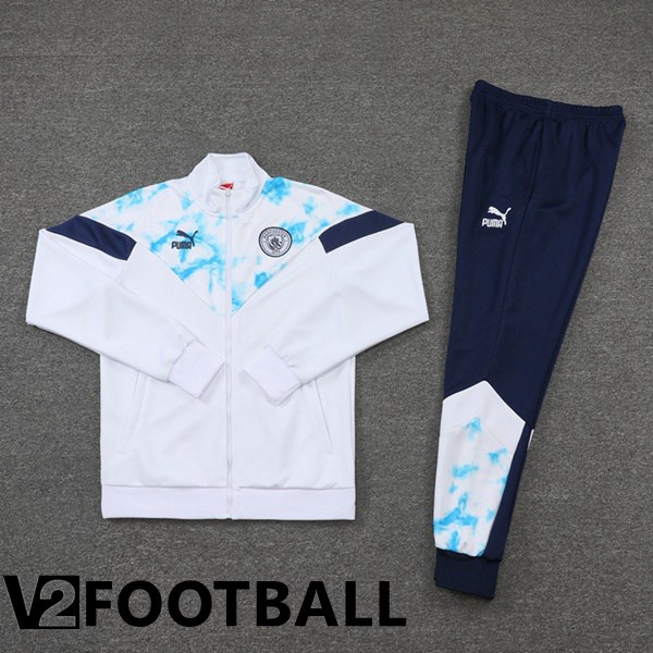 Manchester City Training Jacket Suit White 2022/2023