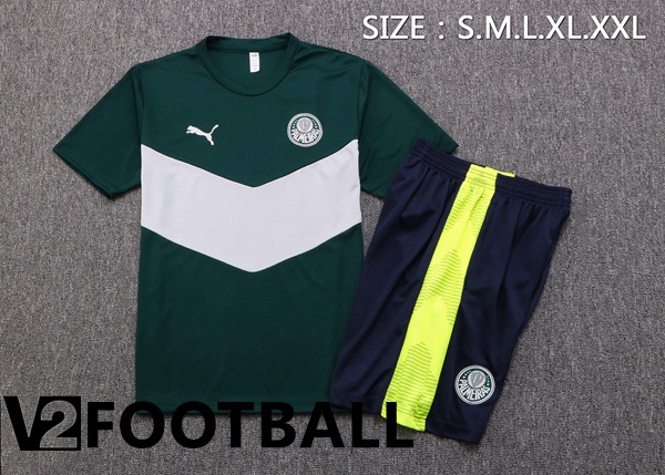 Palmeiras Training T Shirt + Shorts Green 2022/2023